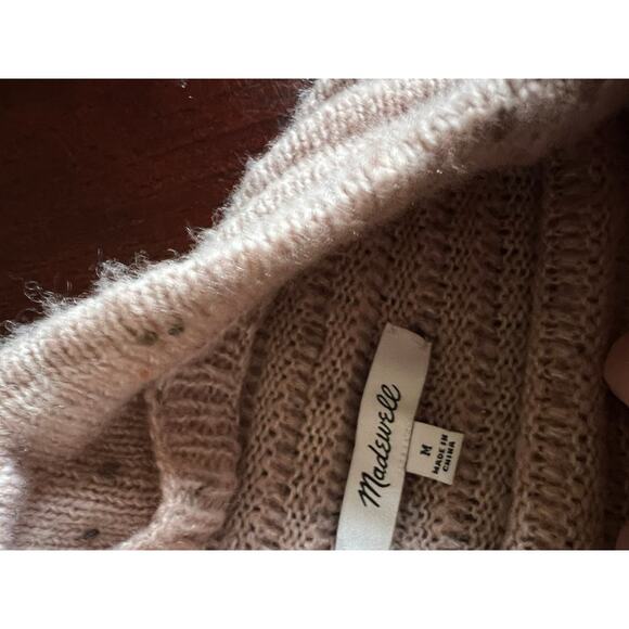 Madewell Belmont Donegal Pink Mock Neck Sweater - Picture 4 of 6